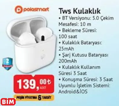 POLOSMART TWS KULAKLIK POLOSMART TWS KULAKLIK